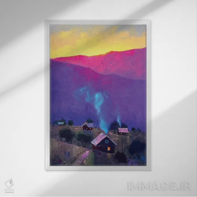تابلو دکوراتیو در انتظار نور اثر اندریی کووالیک - نمای قابدار سفید