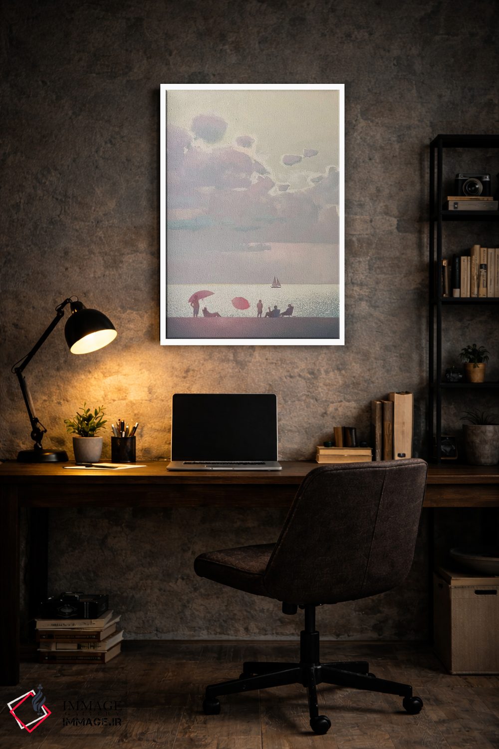تابلو دکوراتیو خاطرات لطیف از تعطیلات تابستانی کنار دریا اثر اندریی کووالیک - D6W