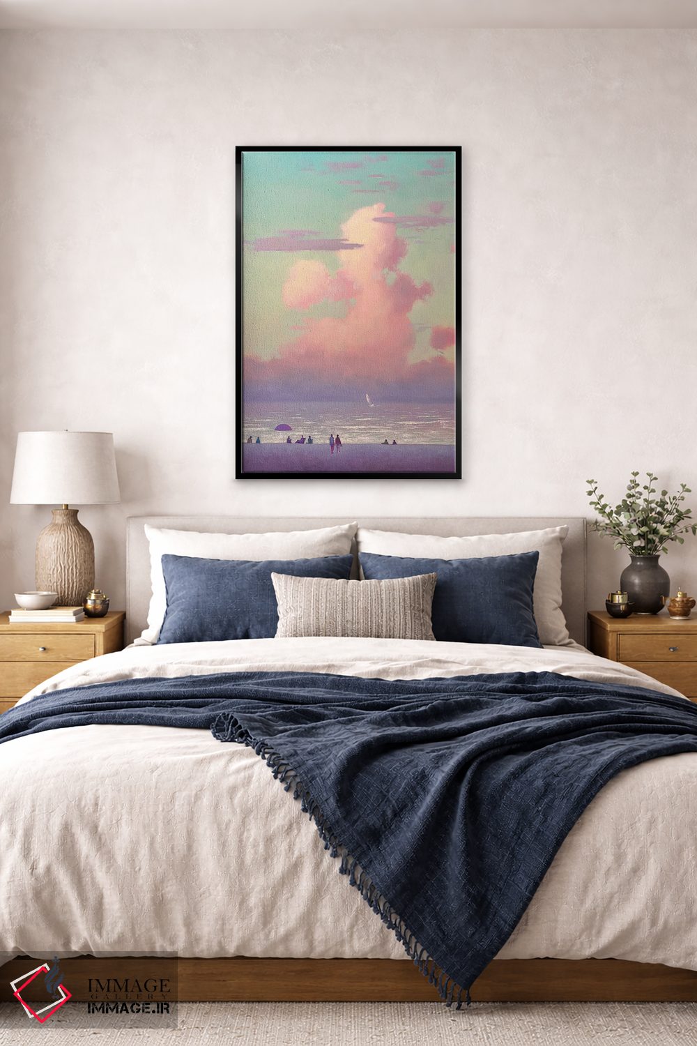 تابلو دکوراتیو شبی رمانتیک در کنار دریا اثر اندریی کووالیک - D6B