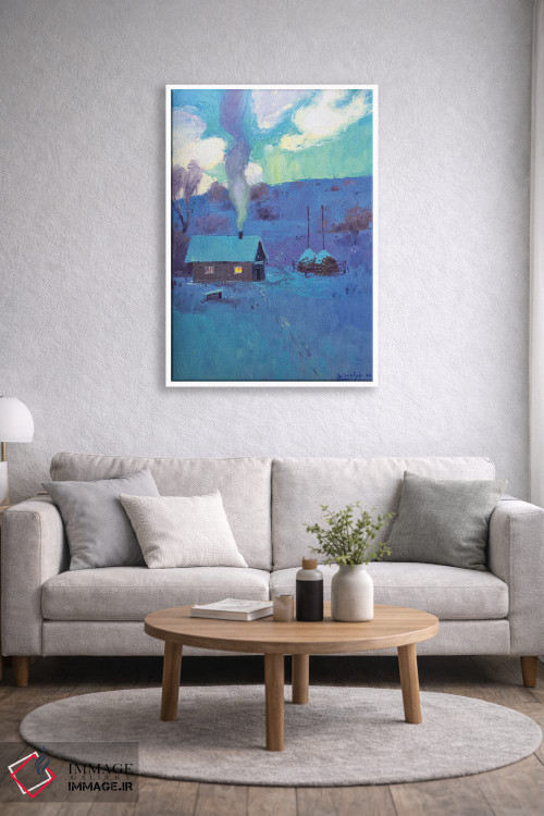 تابلو دکوراتیو منظره زمستانی در کارپات اثر اندریی کووالیک - D1W