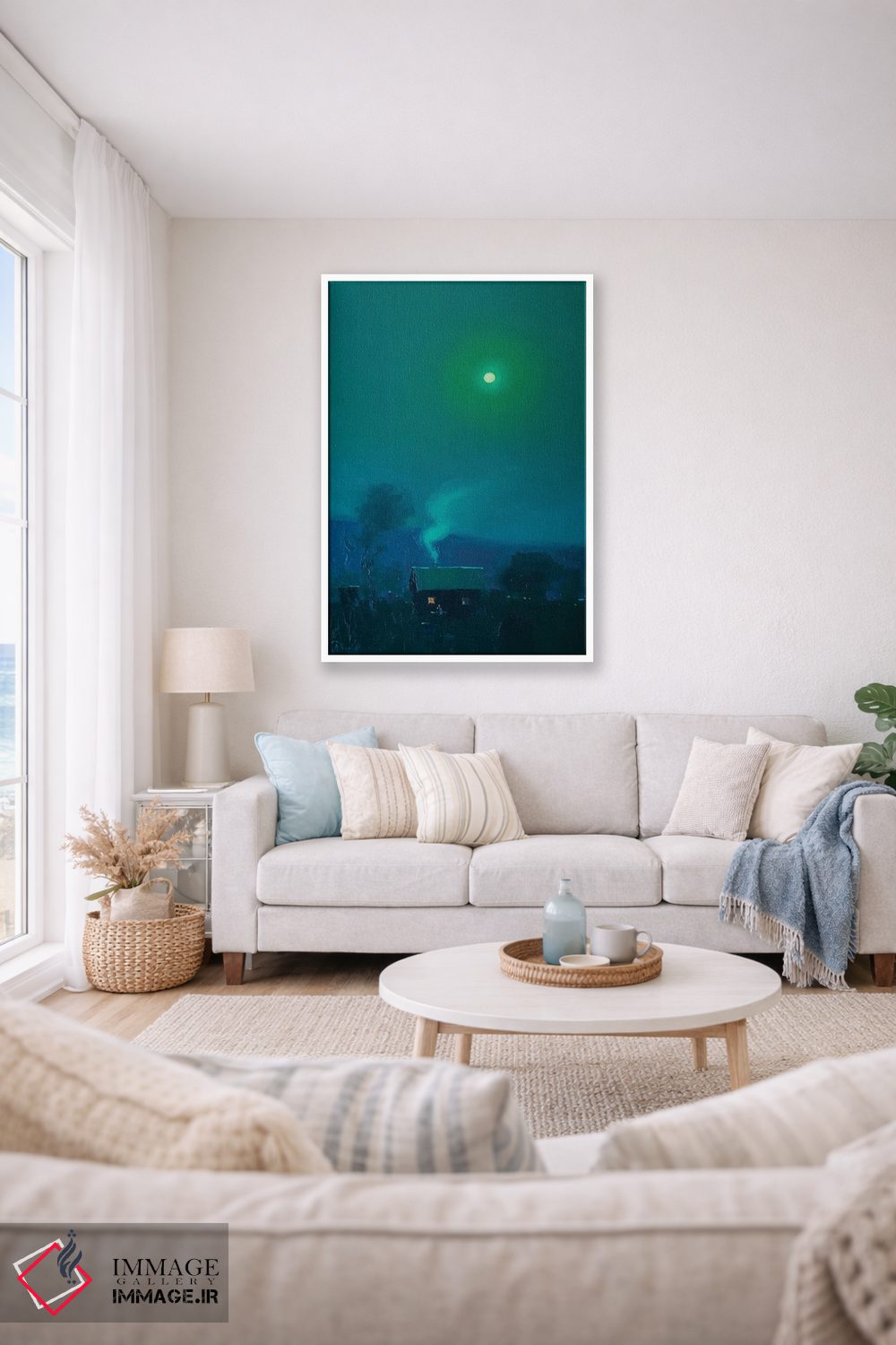 تابلو دکوراتیو شب مهتابی رمانتیک اثر اندریی کووالیک - D2W