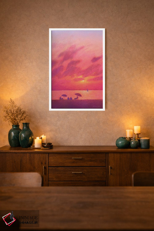 تابلو دکوراتیو غروب در دریا اثر اندریی کووالیک - D1W