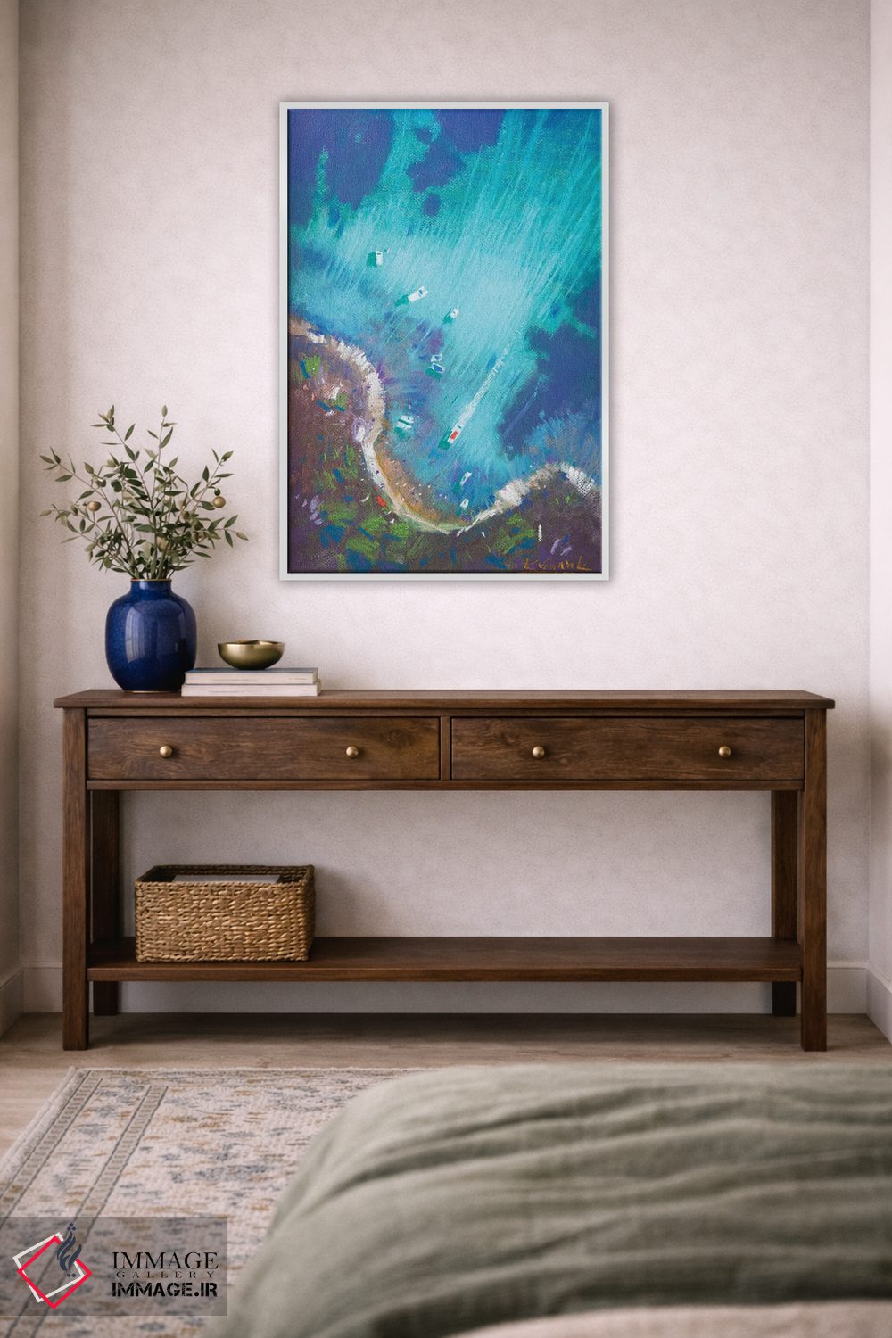 تابلو دکوراتیو نمایی از بالا، ساحل یونان اثر اندریی کووالیک - D2W