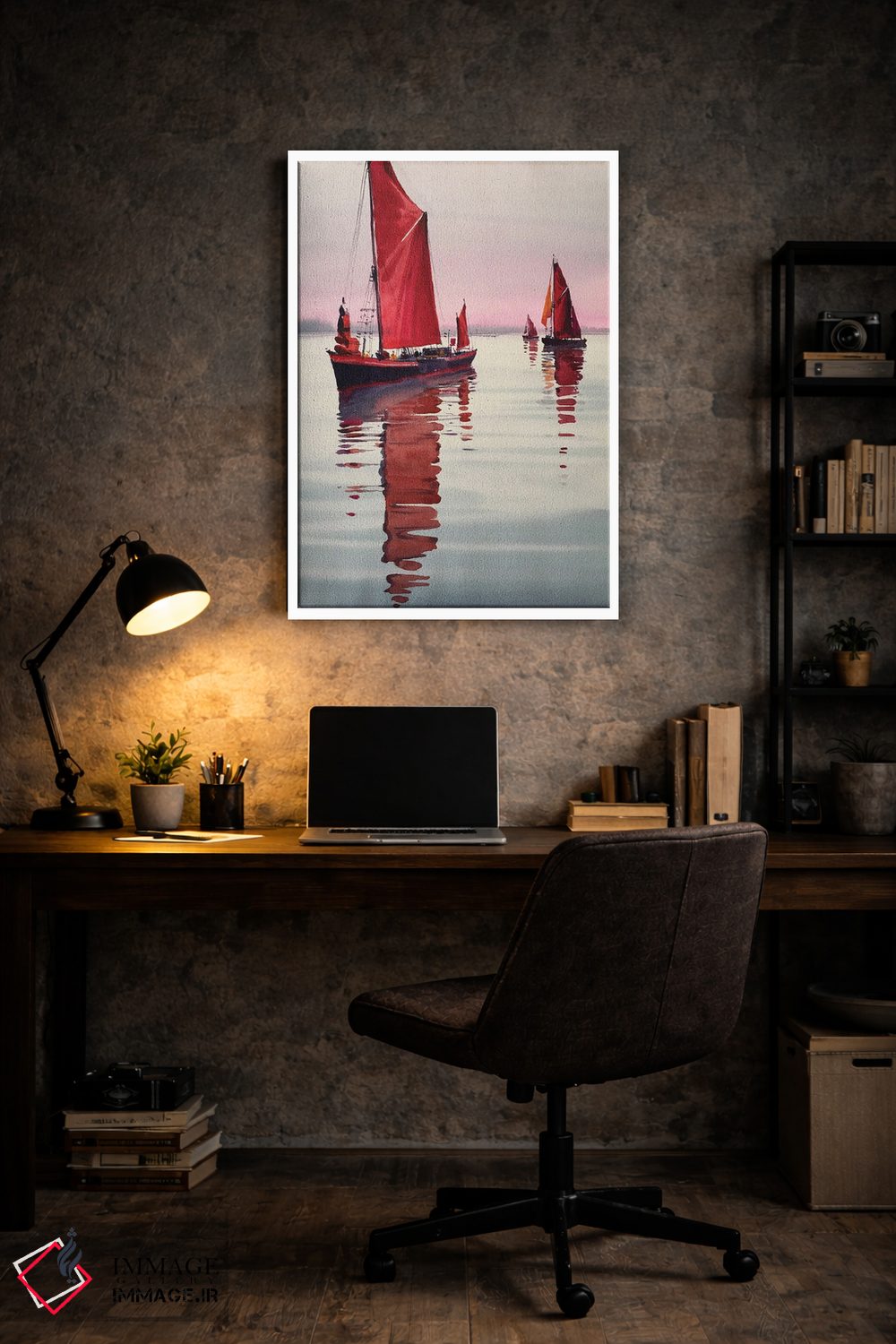 تابلو دکوراتیو بادبان های قرمز اثر اندریی کووالیک - D6W