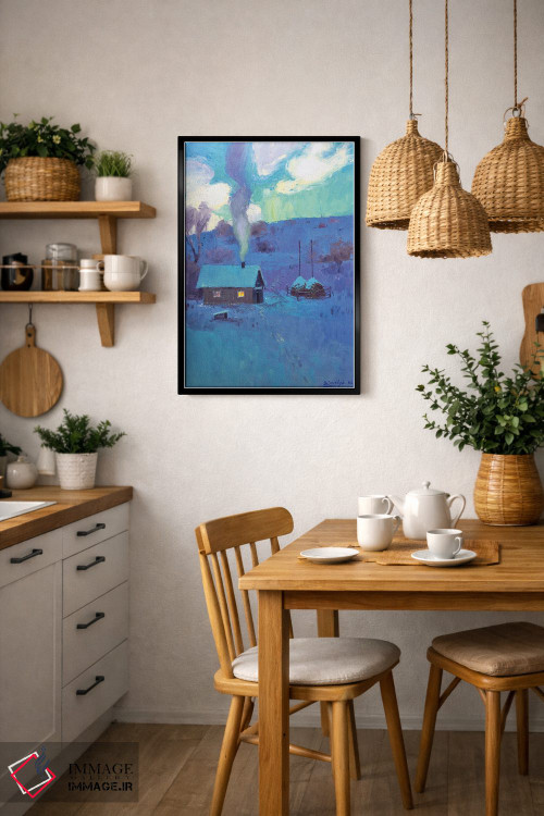 تابلو دکوراتیو منظره زمستانی در کارپات اثر اندریی کووالیک - D6B