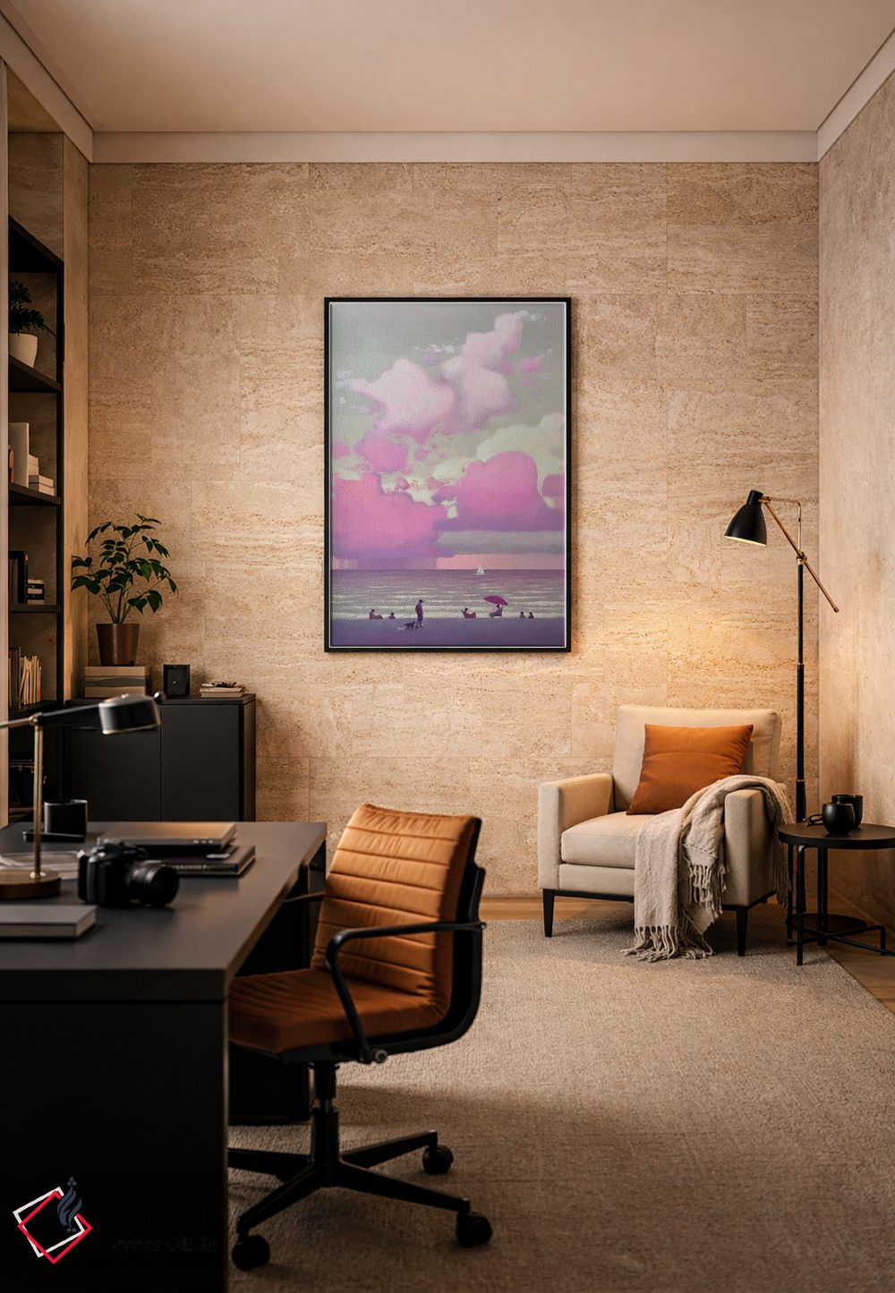 تابلو دکوراتیو لحظه ای شگفت انگیز در ساحل دریا اثر اندریی کووالیک - D6B