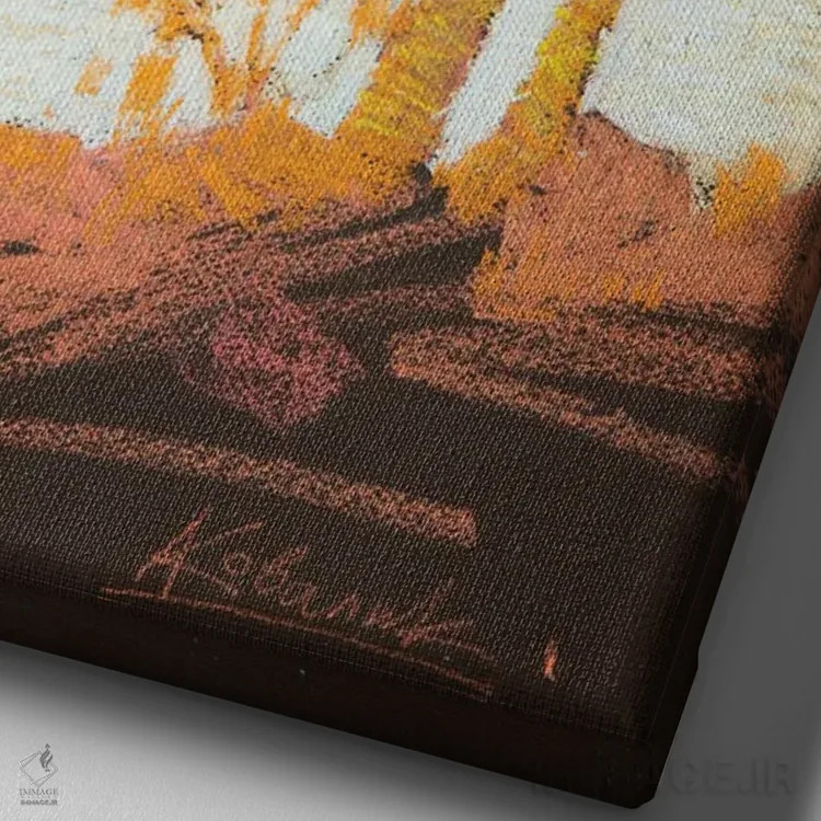 تابلو انتزاعی طرح آفتابی در ترکیه اثر اندریی کووالیک - نمای نزدیک بافت بوم