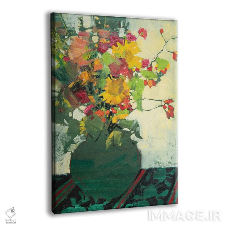 تابلو دکوراتیو گل های پاییزی اثر اندریی کووالیک - نمای پرسپکتیو محصول