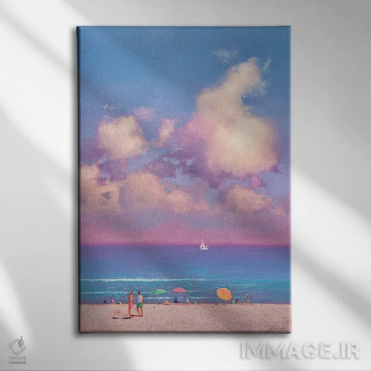 تابلو دکوراتیو خاطرات تابستانی از دریا اثر اندریی کووالیک - نمای روبهرو روی دیوار