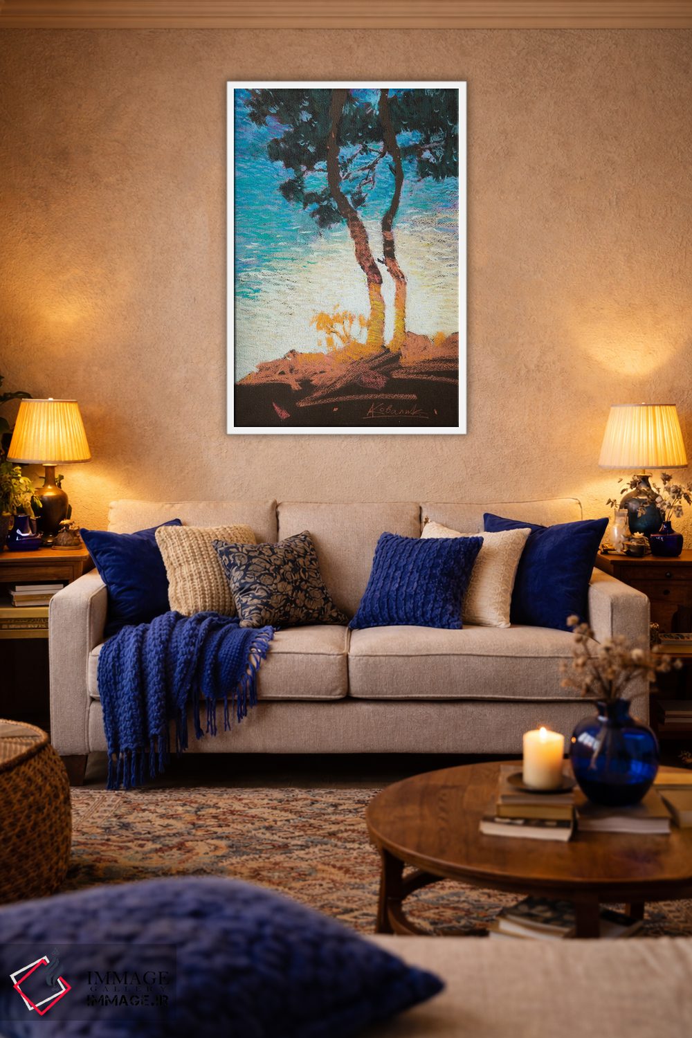 تابلو انتزاعی طرح آفتابی در ترکیه اثر اندریی کووالیک - D4W