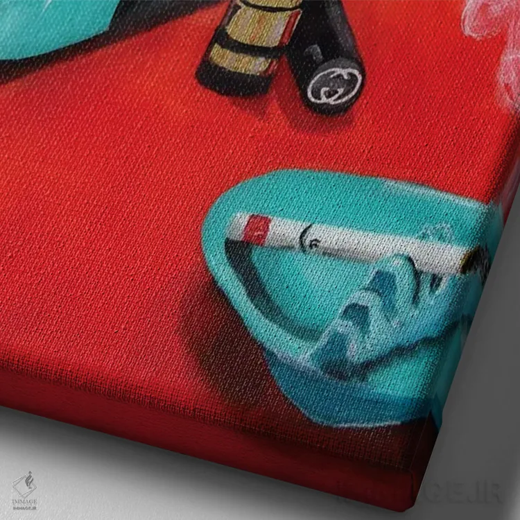 تابلو دکوراتیو برایم بنویس اثر کریستین ووس - نمای نزدیک بافت بوم