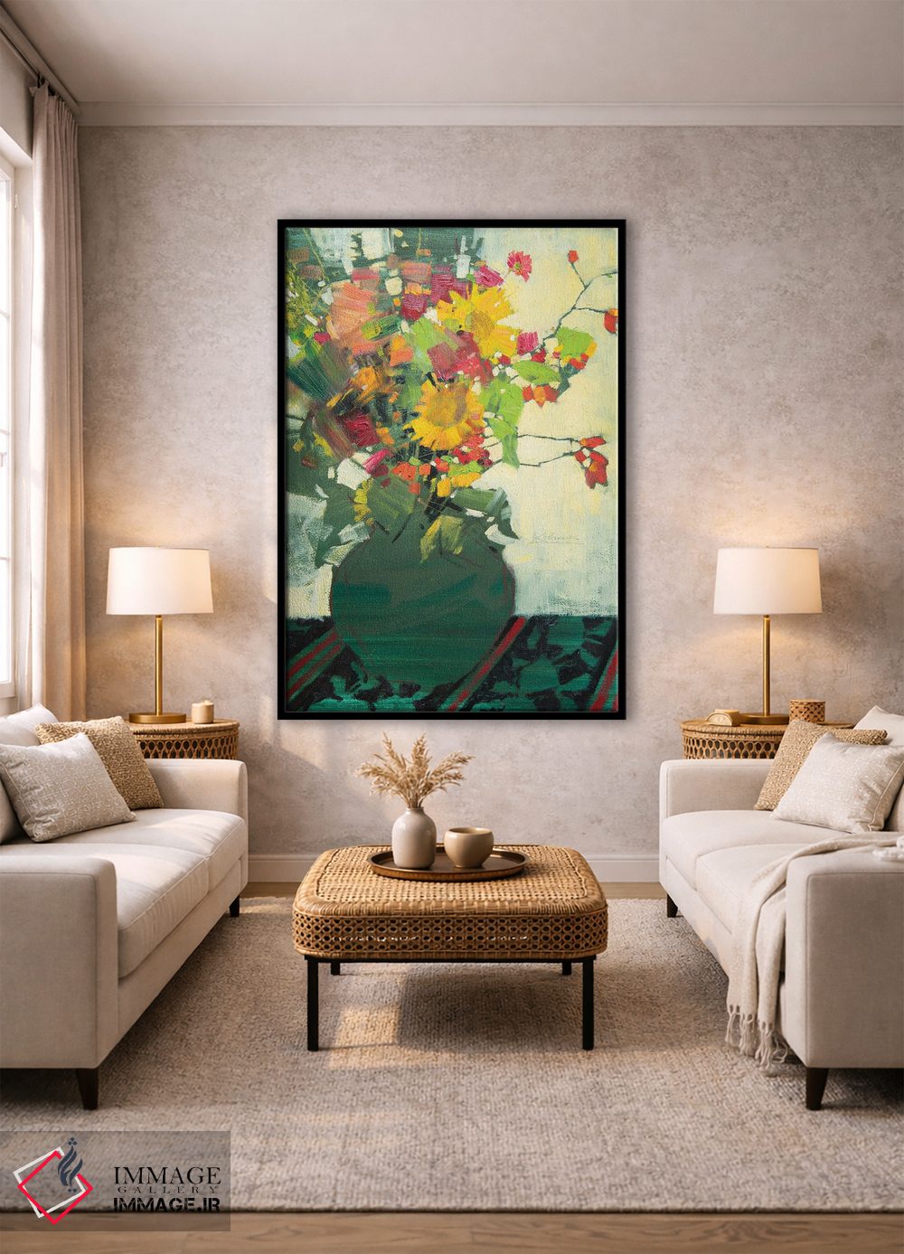 تابلو دکوراتیو گل های پاییزی اثر اندریی کووالیک - D3B