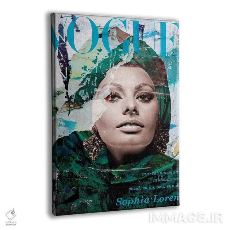 تابلو دکوراتیو سوفیا لورن اثر کارین ورمیر - نمای پرسپکتیو محصول