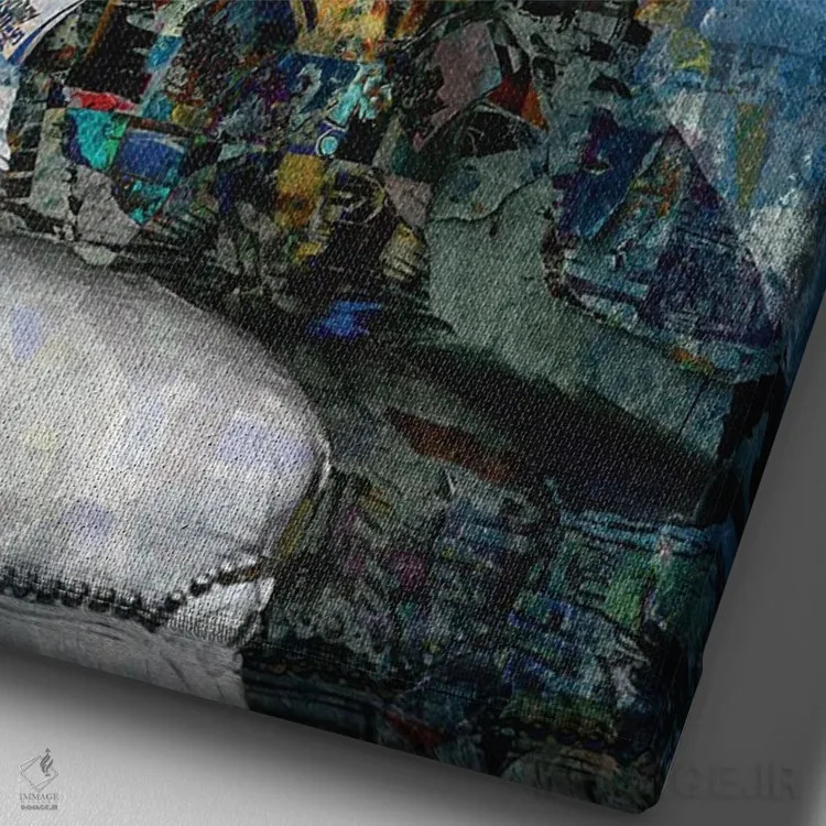 تابلو دکوراتیو کوکو شنل اثر کارین ورمیر - نمای نزدیک بافت بوم