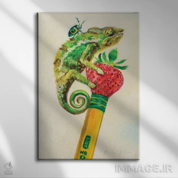 تابلو دکوراتیو تیکون دریگوانا اثر کارن وبر - نمای روبهرو روی دیوار