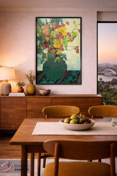 تابلو دکوراتیو گل های پاییزی اثر اندریی کووالیک - D6B