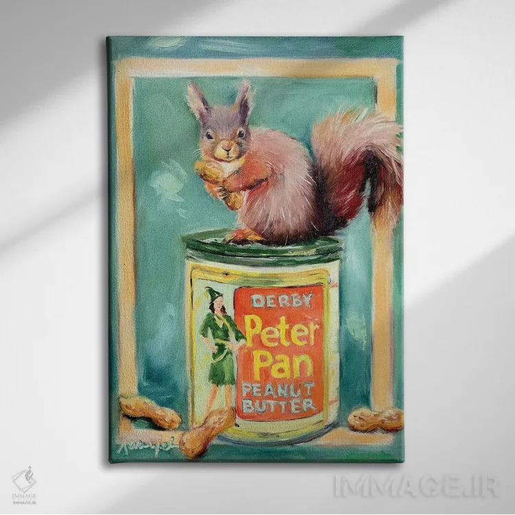 تابلو دکوراتیو عاشق توام اثر کارن وبر - نمای روبهرو روی دیوار