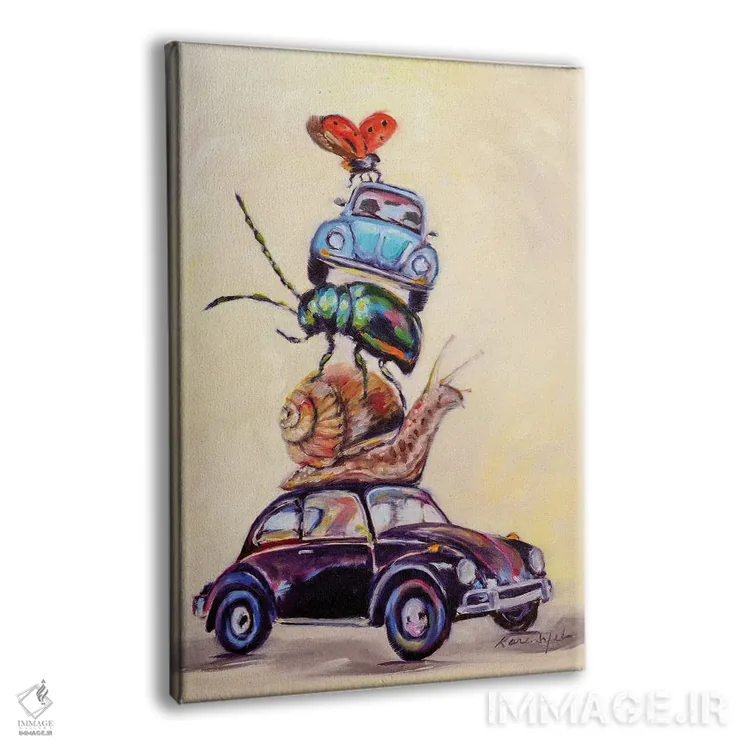 تابلو دکوراتیو حشرات لیسه ای اثر کارن وبر - نمای پرسپکتیو محصول