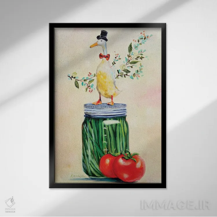 تابلو دکوراتیو آقای پیکل شگفت انگیز اثر کارن وبر - نمای قابدار مشکی