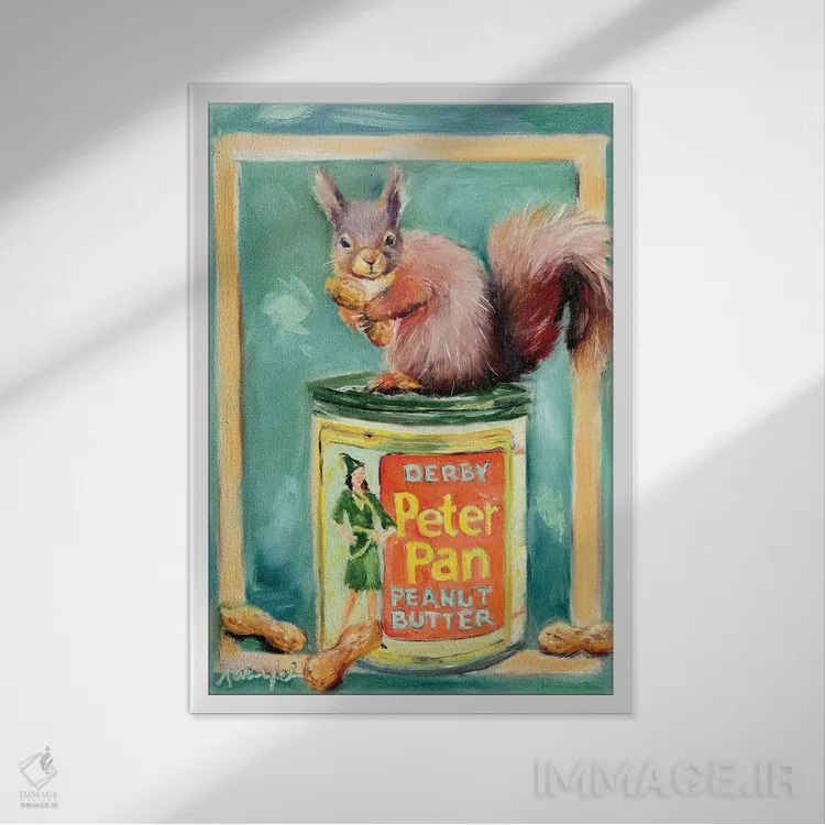 تابلو دکوراتیو عاشق توام اثر کارن وبر - نمای قابدار سفید