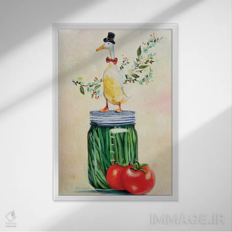 تابلو دکوراتیو آقای پیکل شگفت انگیز اثر کارن وبر - نمای قابدار سفید