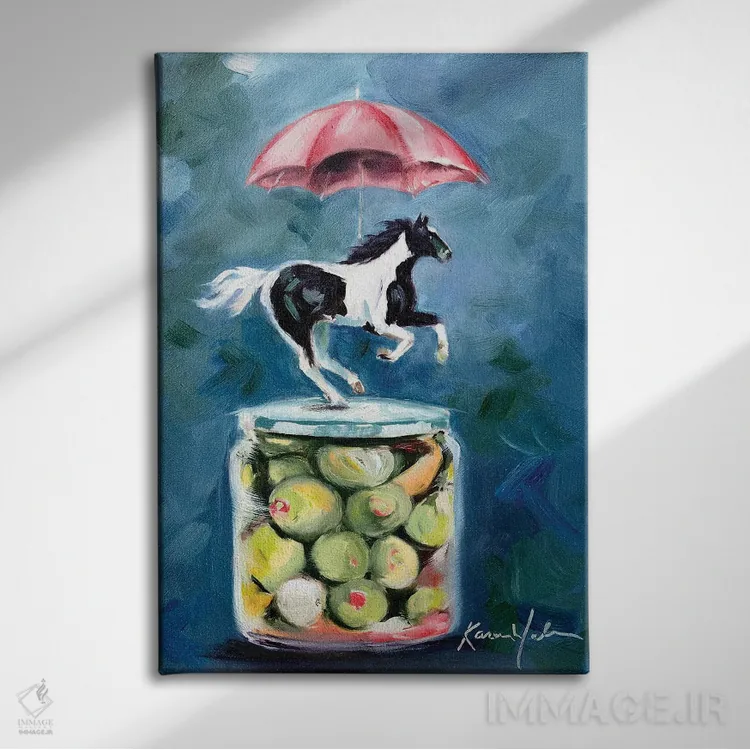 تابلو دکوراتیو دستیابی به برتری اثر کارن وبر - نمای روبهرو روی دیوار