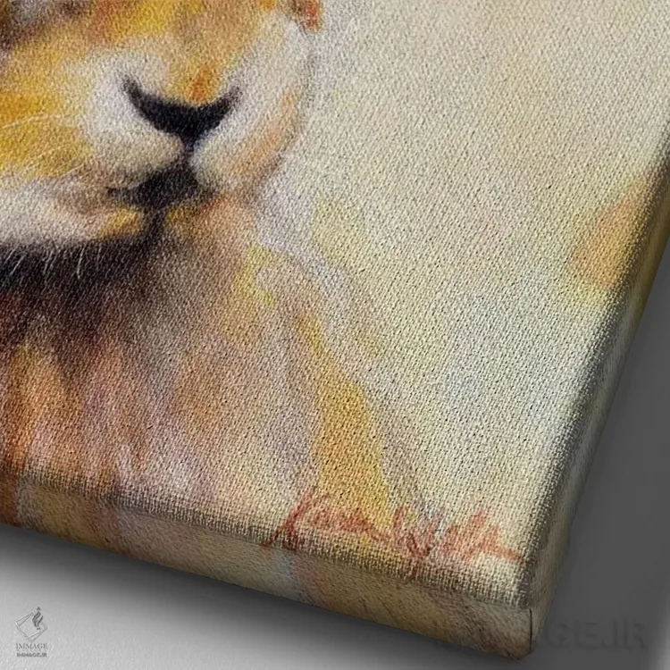 تابلو دکوراتیو جک جینکو اثر کارن وبر - نمای نزدیک بافت بوم