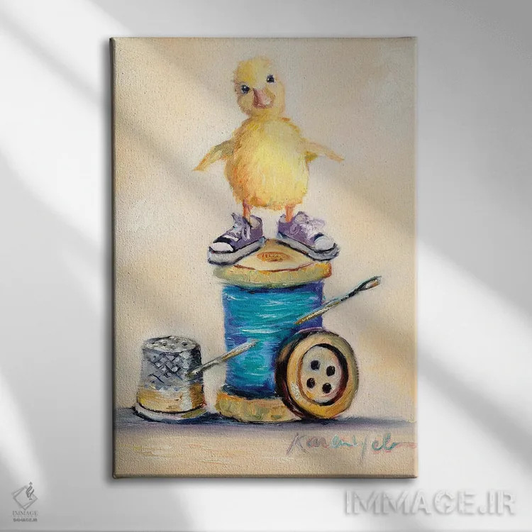 تابلو دکوراتیو تصورات شیرین اثر کارن وبر - نمای روبهرو روی دیوار