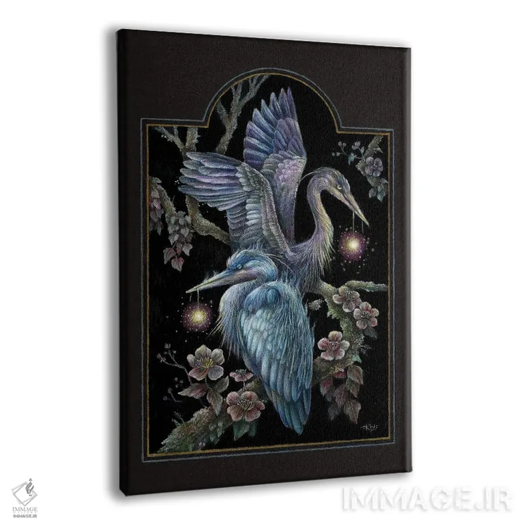 تابلو دکوراتیو حواصیل ها اثر کیمرا واچنا - نمای پرسپکتیو محصول