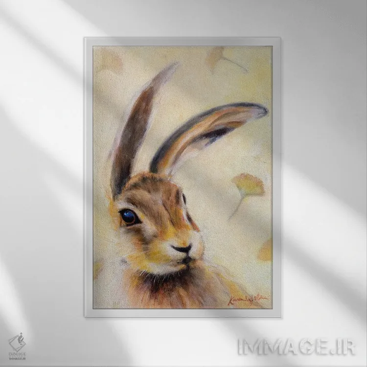 تابلو دکوراتیو جک جینکو اثر کارن وبر - نمای قابدار سفید