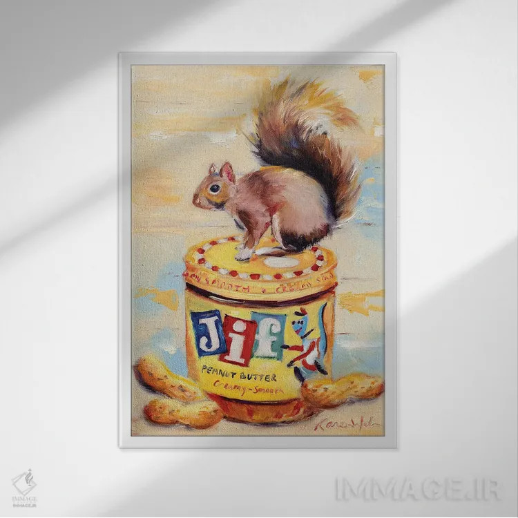 تابلو دکوراتیو اپراتور روان اثر کارن وبر - نمای قابدار سفید