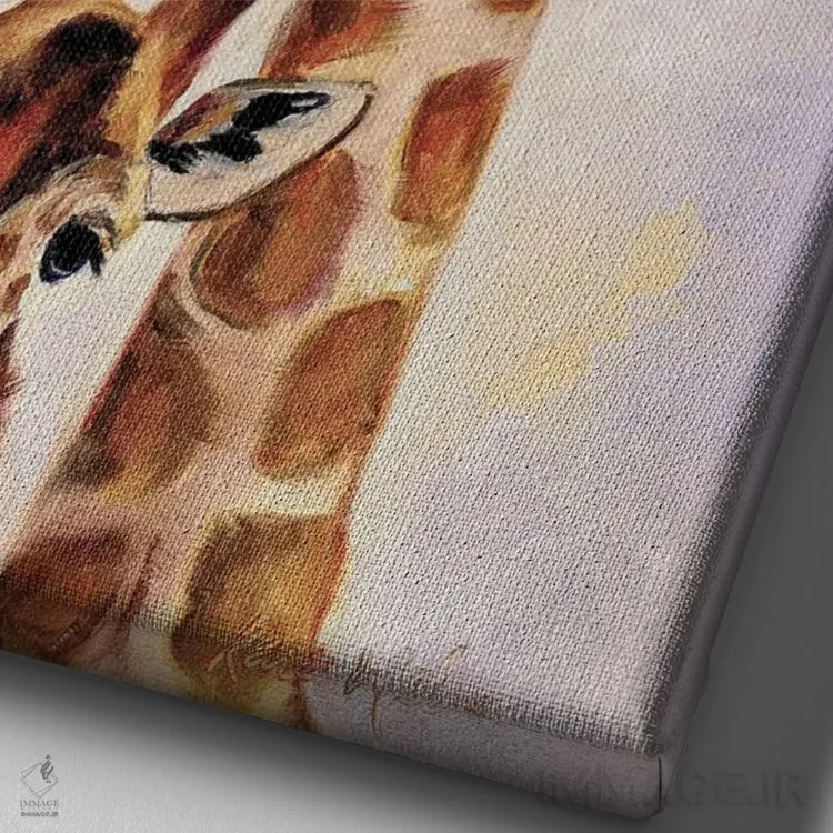 تابلو دکوراتیو گریس و دریما اثر کارن وبر - نمای نزدیک بافت بوم