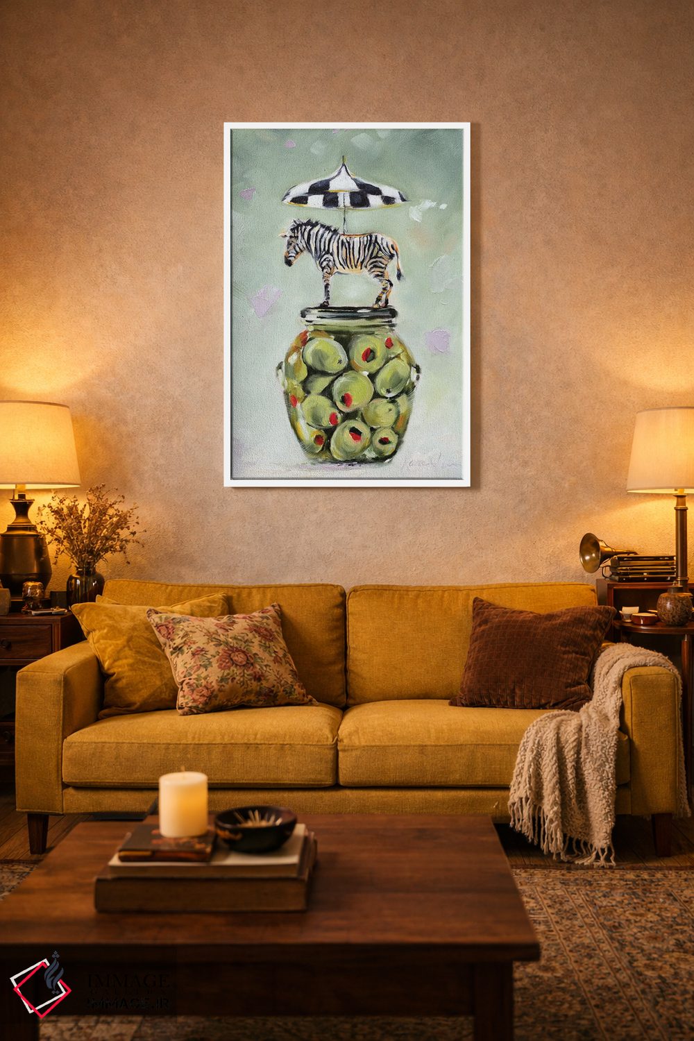 تابلو دکوراتیو راه راه و خال خالی اثر کارن وبر - D2W