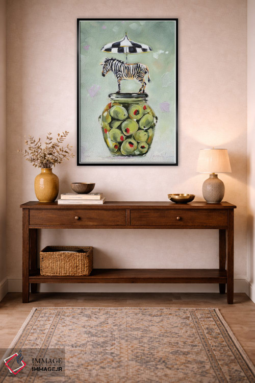 تابلو دکوراتیو راه راه و خال خالی اثر کارن وبر - D4B