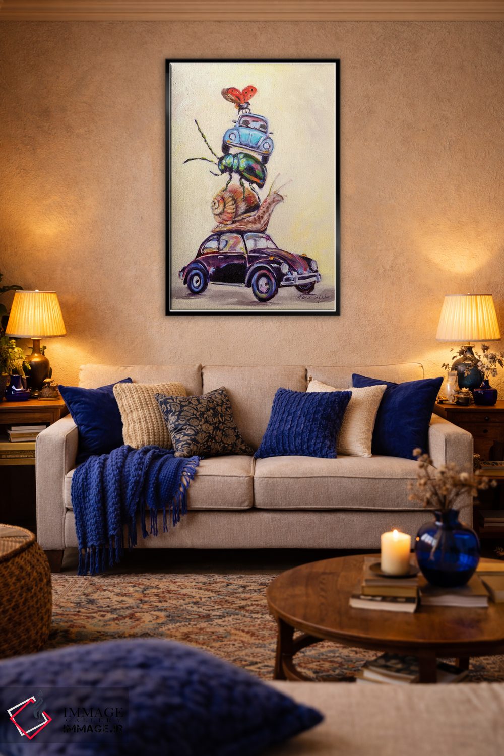 تابلو دکوراتیو حشرات لیسه ای اثر کارن وبر - D4B