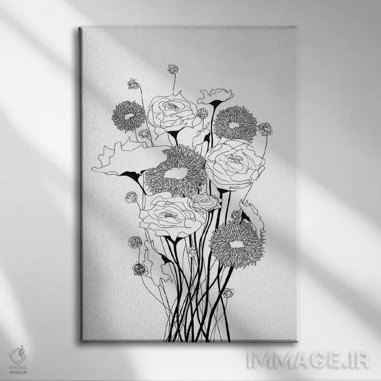 تابلو مینیمال دسته وحشی ۱ اثر کیلیگ وولد - نمای روبهرو روی دیوار