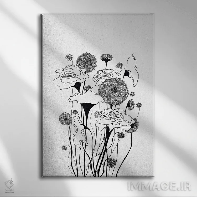 تابلو مینیمال دسته وحشی ۳ اثر کیلیگ وولد - نمای روبهرو روی دیوار