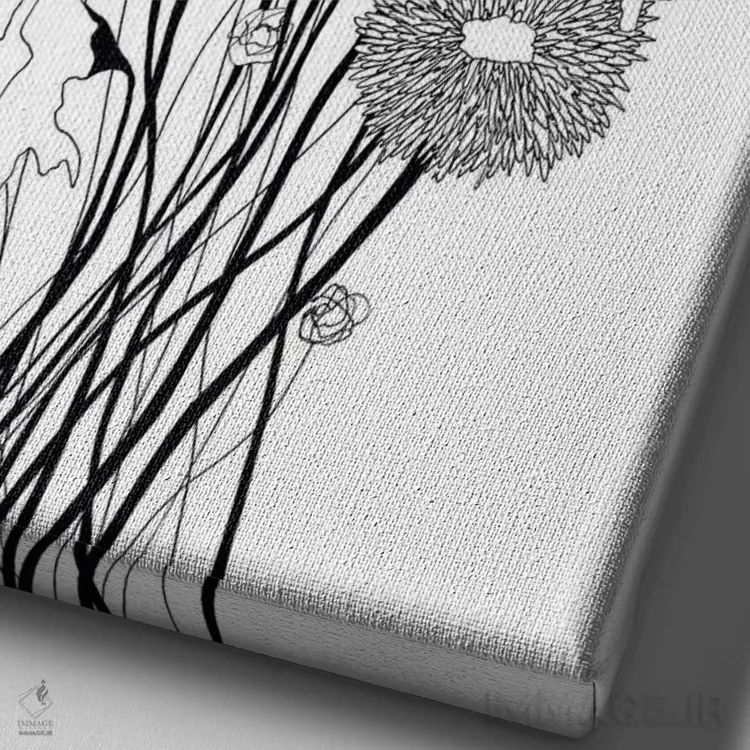 تابلو مینیمال دسته وحشی ۱ اثر کیلیگ وولد - نمای نزدیک بافت بوم