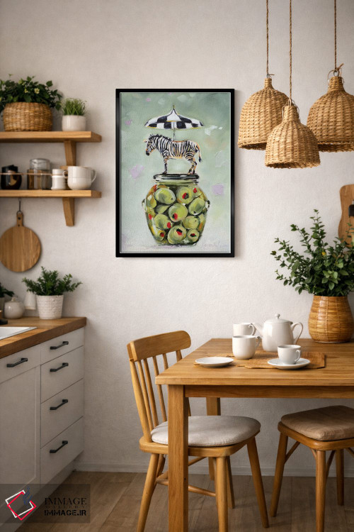 تابلو دکوراتیو راه راه و خال خالی اثر کارن وبر - D6B