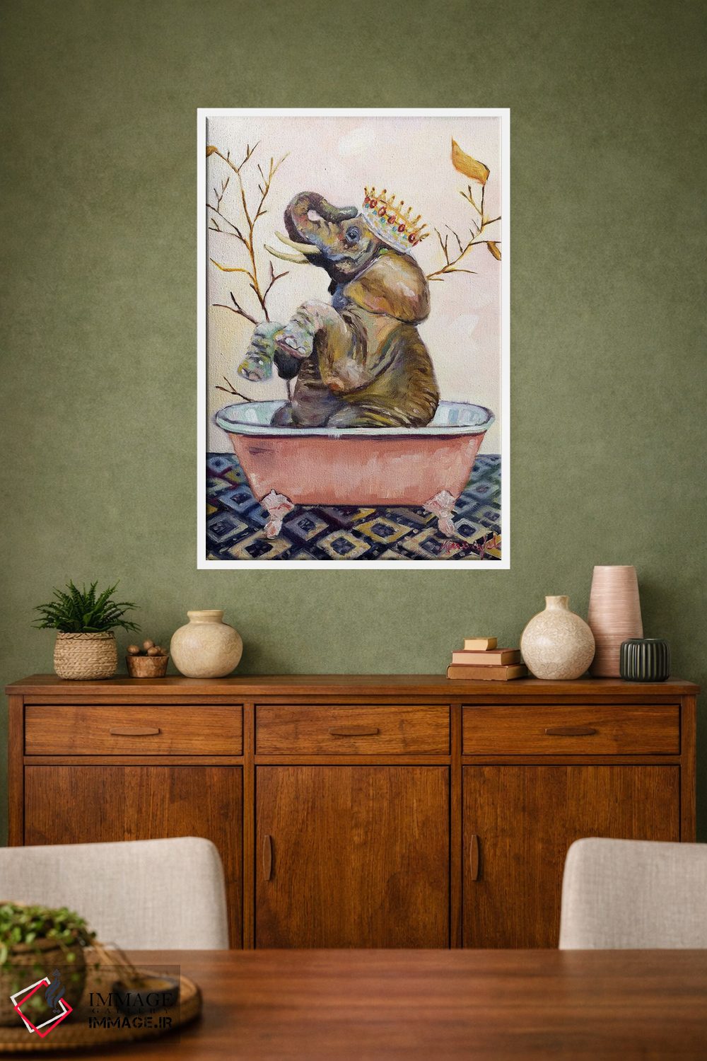 تابلو دکوراتیو آب بازی الی اثر کارن وبر - D1W