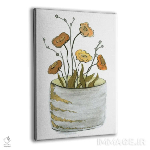 تابلو مدرن دسته گل های طلایی اثر کیلیگ وولد - نمای پرسپکتیو محصول