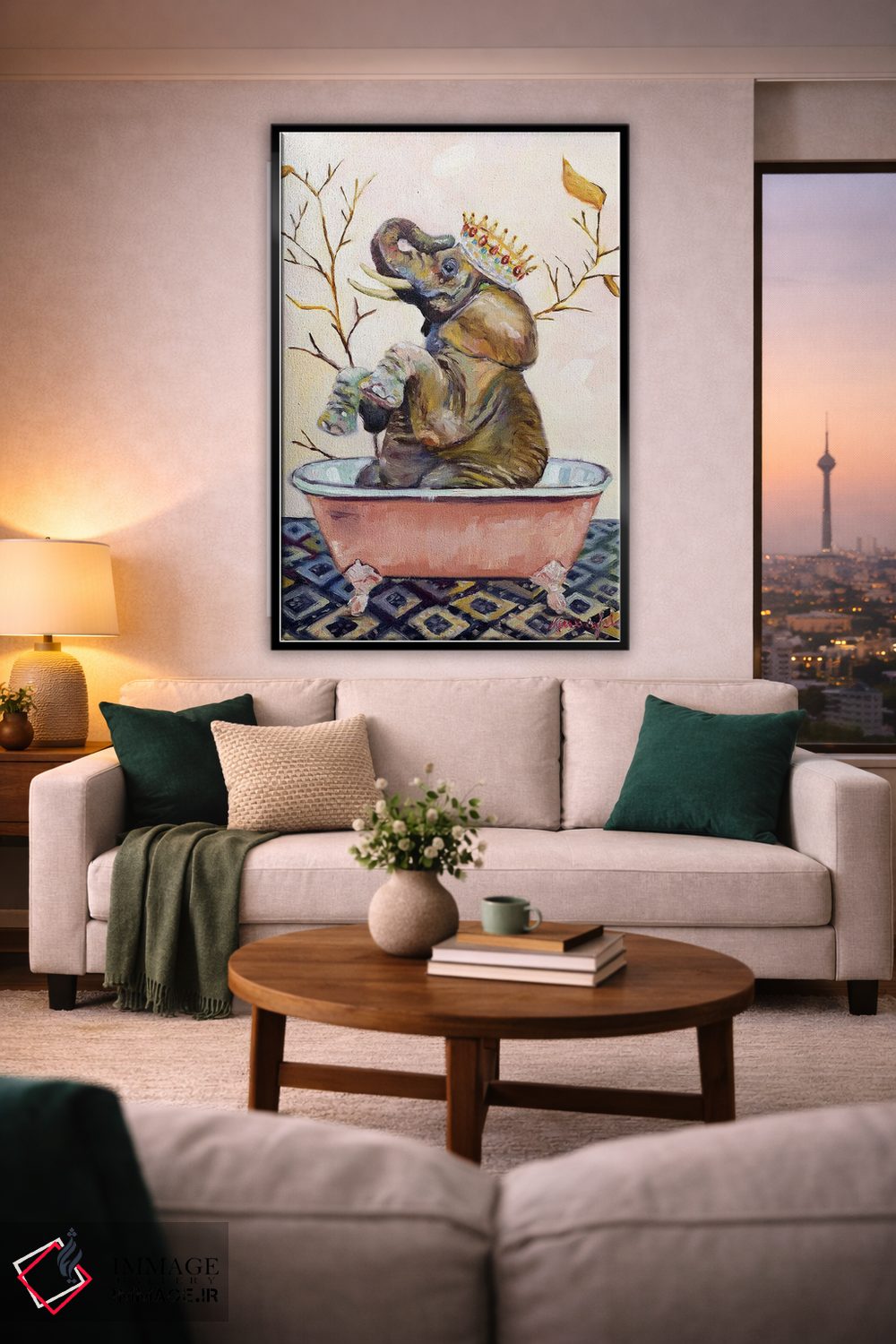 تابلو دکوراتیو آب بازی الی اثر کارن وبر - D2B