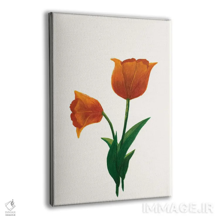 تابلو مینیمال لاله طلوع ۱ اثر کیلیگ وولد - نمای پرسپکتیو محصول