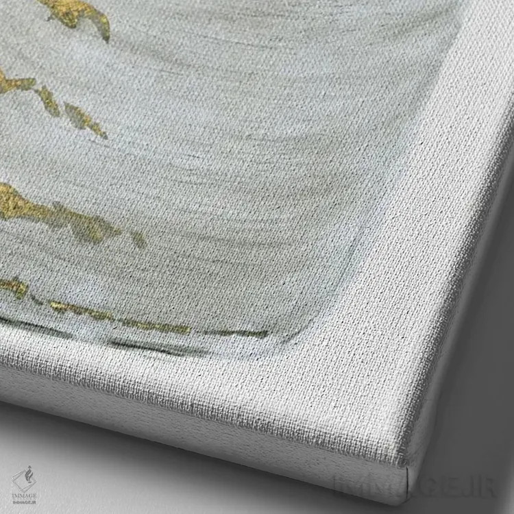 تابلو مدرن دسته گل های طلایی اثر کیلیگ وولد - نمای نزدیک بافت بوم