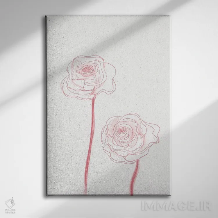 تابلو مینیمال شکوفه های صدتومانی ۳ اثر کیلیگ وولد - نمای روبهرو روی دیوار