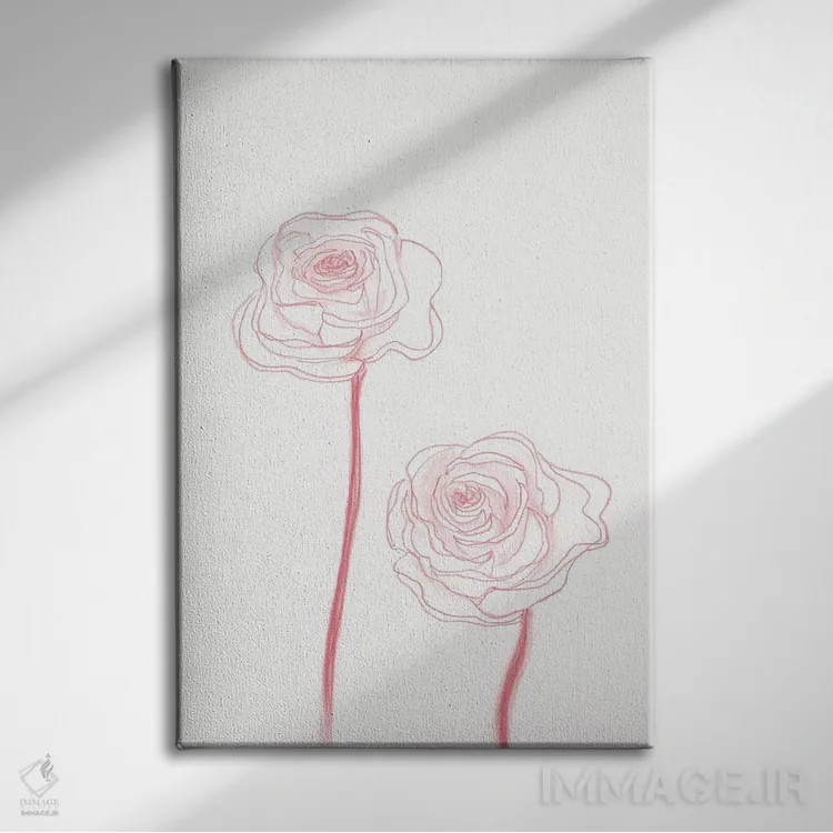 تابلو مینیمال شکوفه های صدتومانی ۳ اثر کیلیگ وولد - نمای روبهرو روی دیوار