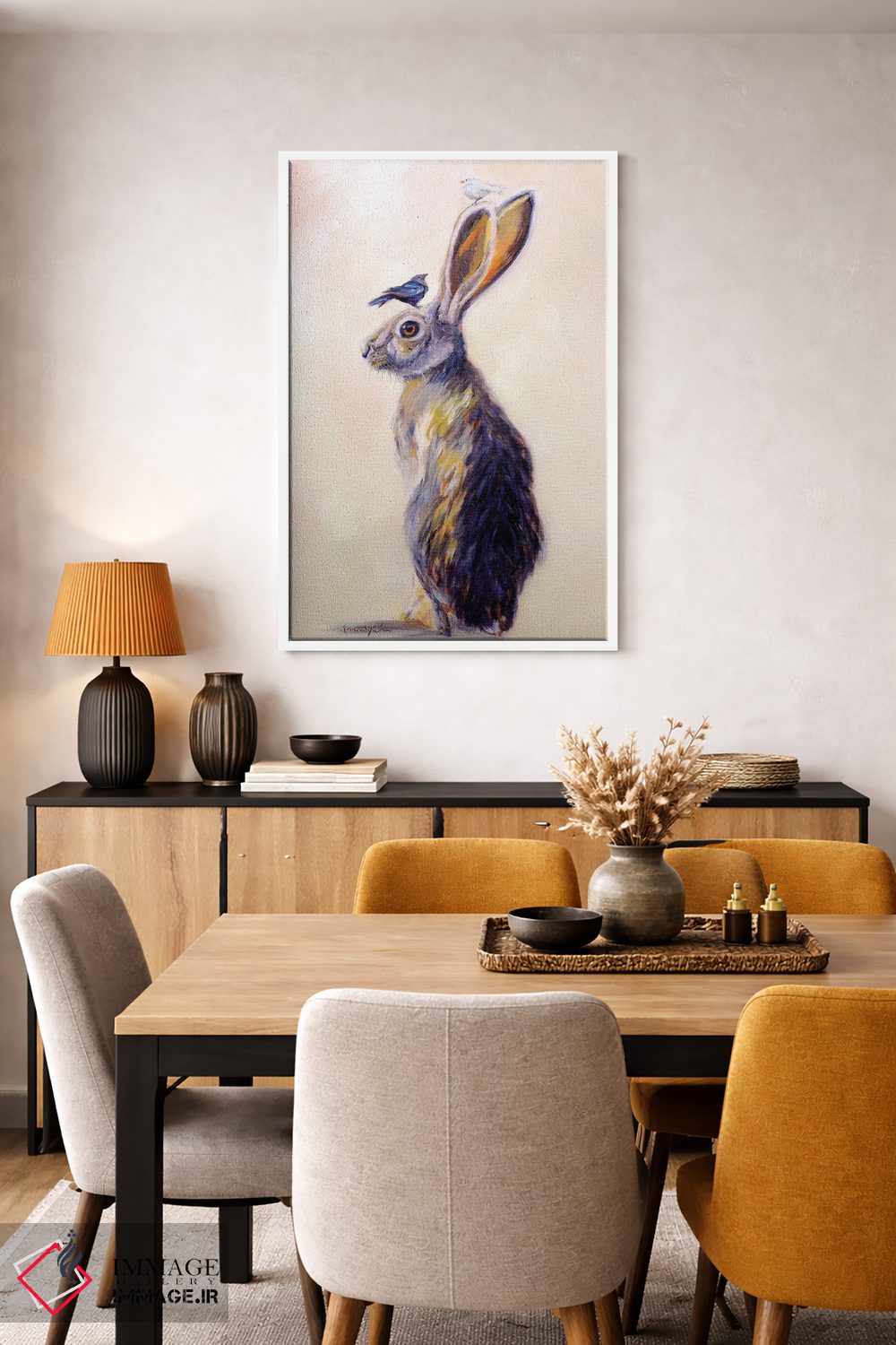 تابلو دکوراتیو سبک خرگوش اثر کارن وبر - D5W
