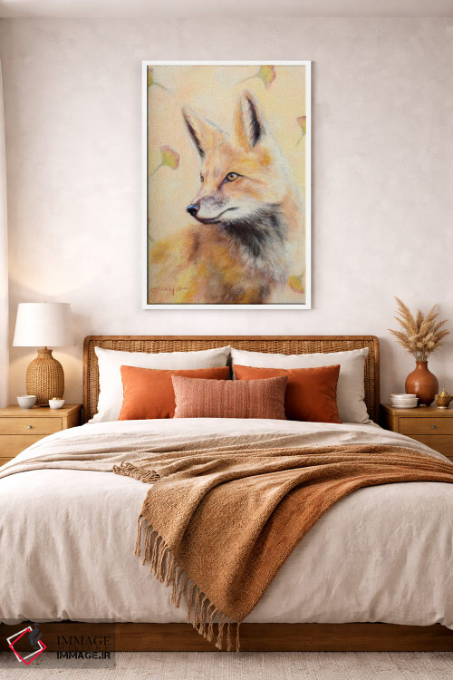 تابلو دکوراتیو روباه قرمز و جینکو اثر کارن وبر - D3W