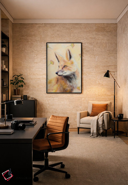 تابلو دکوراتیو روباه قرمز و جینکو اثر کارن وبر - D6B