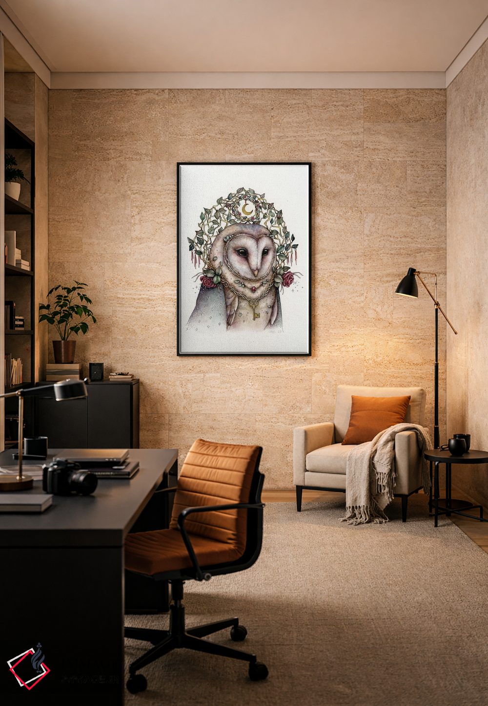 تابلو دکوراتیو نگهبان پرده اثر کیمرا واچنا - D6B